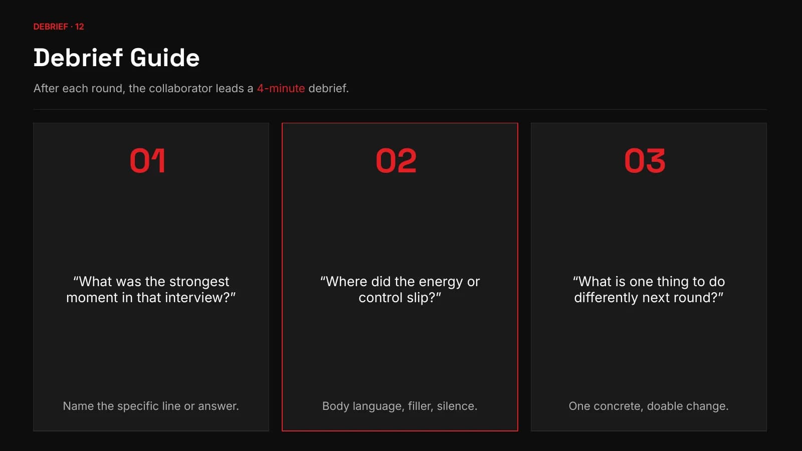 Interview Roleplays Live agenda page 12 of 15